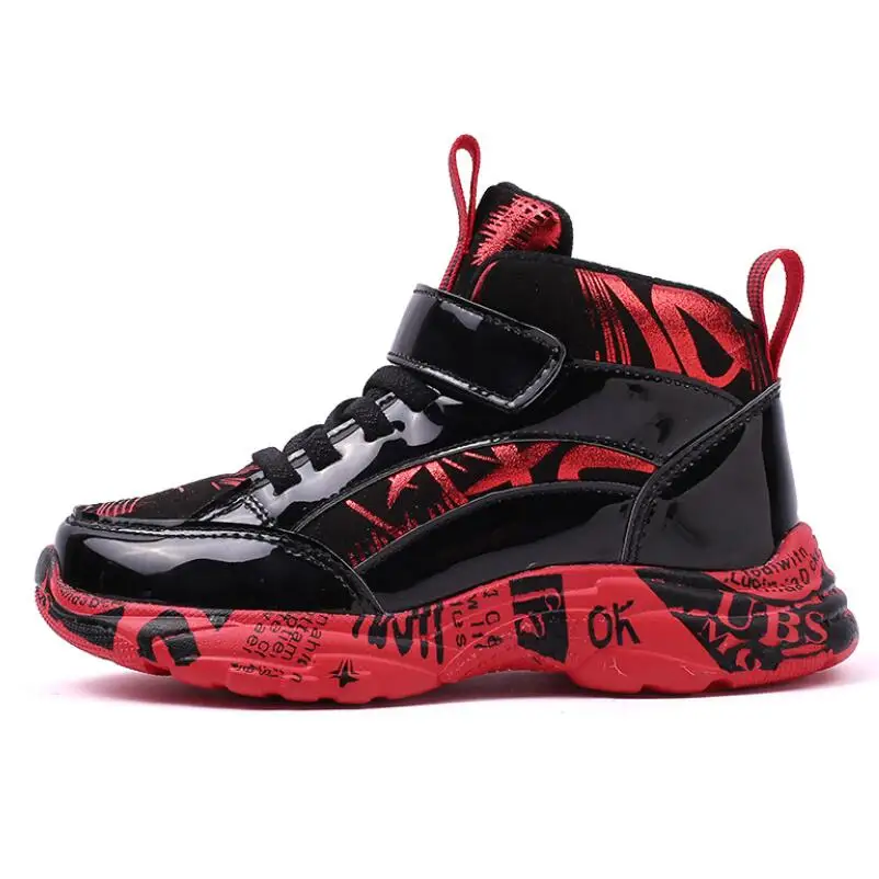 28-40 Children Shoes Boys Sneakers Girls Sport Shoes Child Leisure Trainer Casual Breathable Kids Running Shoes Basketball Shoes - Цвет: Black