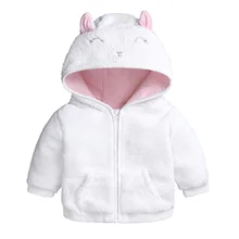 LOOZYKIT верхняя одежда для холодной зимы; пуловер с капюшоном и ушками животных; топы для новорожденных; теплая одежда с длинными рукавами для маленьких мальчиков и девочек
