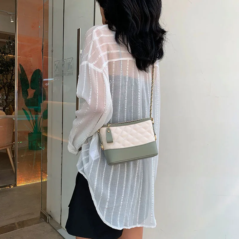 

Summer Small Bag WOMEN'S Bag New Style 2019 Summer Bucket Bag with Chain Versatile INS Online Celebrity Graceful Shoulder Bag