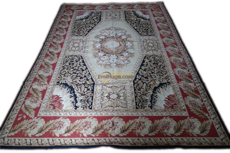 

Aubusson ручной работы Восточный коврик из квадратов Новая цена французский рукодельный 100% шерсть цветочный ковер Шерсть Вязание ковры