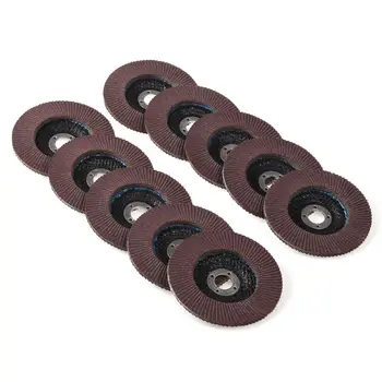 

10x 4 Flap Disc Grinding Angle Grinder Wheel Sand Paper Grit 60 Home Workshop