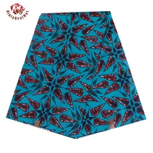 Полиэстер восковая ткань Анкара бинта настоящий воск высокое качество 6 ярдов африканская ткань для вечерние платья fp6046