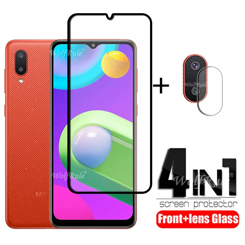 Full Cover Glass For Samsung Galaxy M02 Glass For Samsung M02 Tempered Glass Screen Protector For Samsung Galaxy M02 Lens Glass