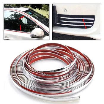 

6M Anti-collision strip 12mm Door protection strip Chrome-plated Styling
