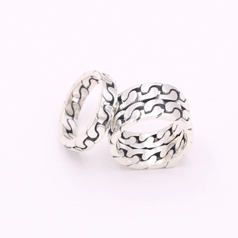 Kinel S925 Серебряное кольцо, распродажа Индивидуальные ювелирные изделия, широкое и узкое кольцо, стильные модные популярные простые smoo