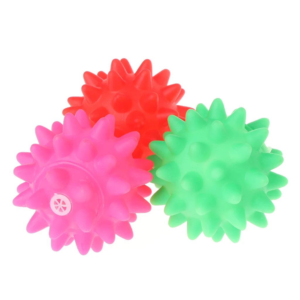 

Pet Cats Toys Rubber Ball Soft Dogs Puppy Kitten Chew Sound Interactive Squeaky