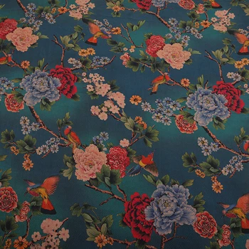 

Ti Niao peony mulberry Pearl satin fabric silk scopolian dress