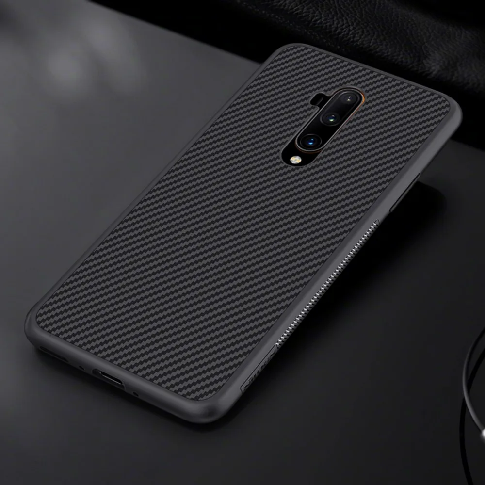 Для Oneplus 7T Pro задняя крышка чехол NILLKIN клетчатый синтетический карбоновый чехол для телефона бампер чехол для Oneplus 7T Pro
