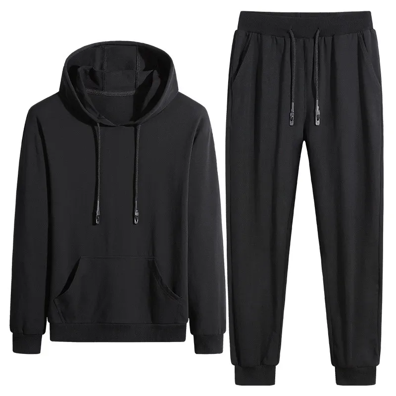 New Men'S Sportswear Sets Casual Spring Clothing Young Male and Student Fashion Tracksuit Hooded Coat + Pants Plus Size 7XL 8XL New Men'S Sportswear Sets Casual Spring Clothing Young Male and Student Fashion Tracksuit Hooded Coat + Pants Plus Size 7XL 8XL