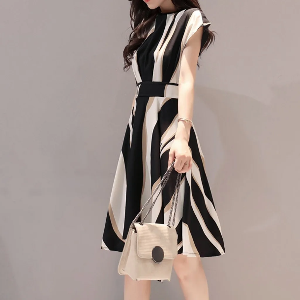 

Women Elegant A-line Dress 2019 Vintage Business Party Vestidos Short Sleeve Knee Length Slim Autumn Winter Dress Vestidos