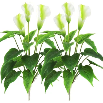 

Promotion! Artificial Flower Calla Lily Faux Potted Plant Fake Bonsai Flower Greenery Plants for Home, Garden, Occasions Decor