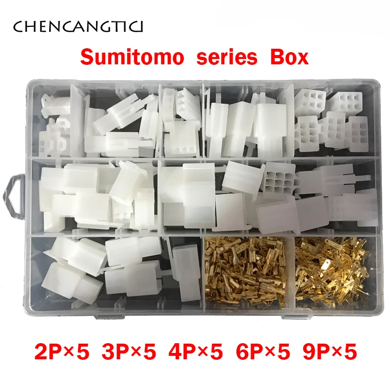 

290 Pcs 2.8 mm 2 3 4 6 9 Pin Automotive Motorcycle Electrical Male Female Wire Connector Plug Socket Kit With Brass Terminals