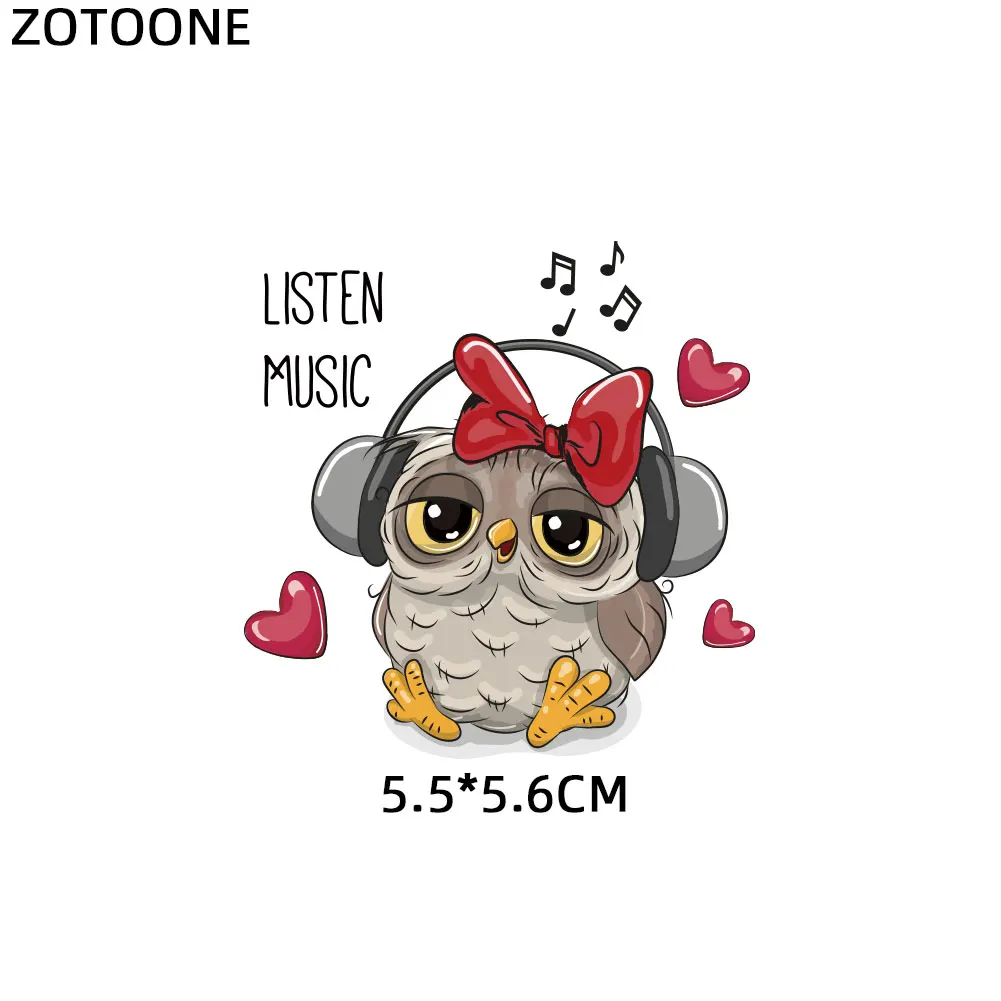 ZOTOONE Cute Cartoon Animal Patches Heat Transfer Iron on Patch for T-Shirt Children Gift DIY Clothes Stickers Heat Transfer G
