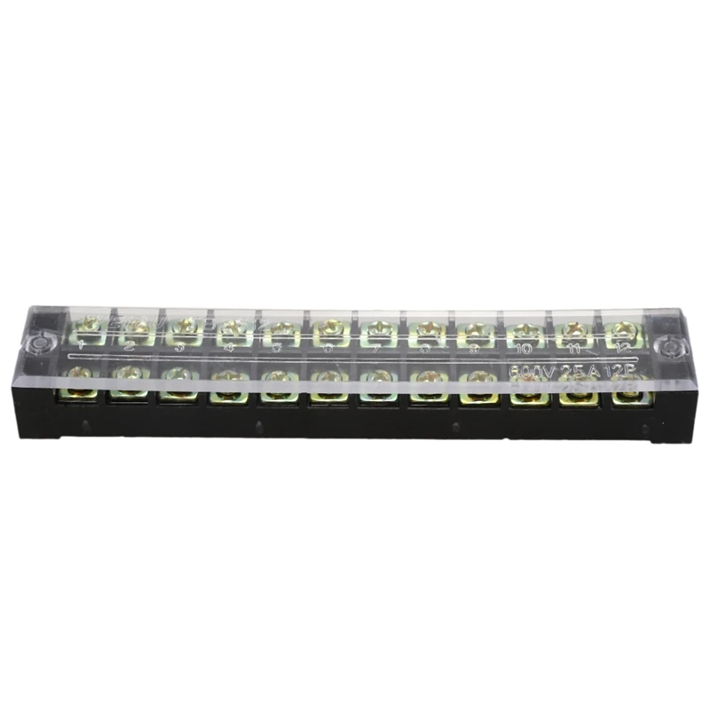 Двухрядные 12 позиции покрыты Барьер Блок Клеммная лента 600V 25A