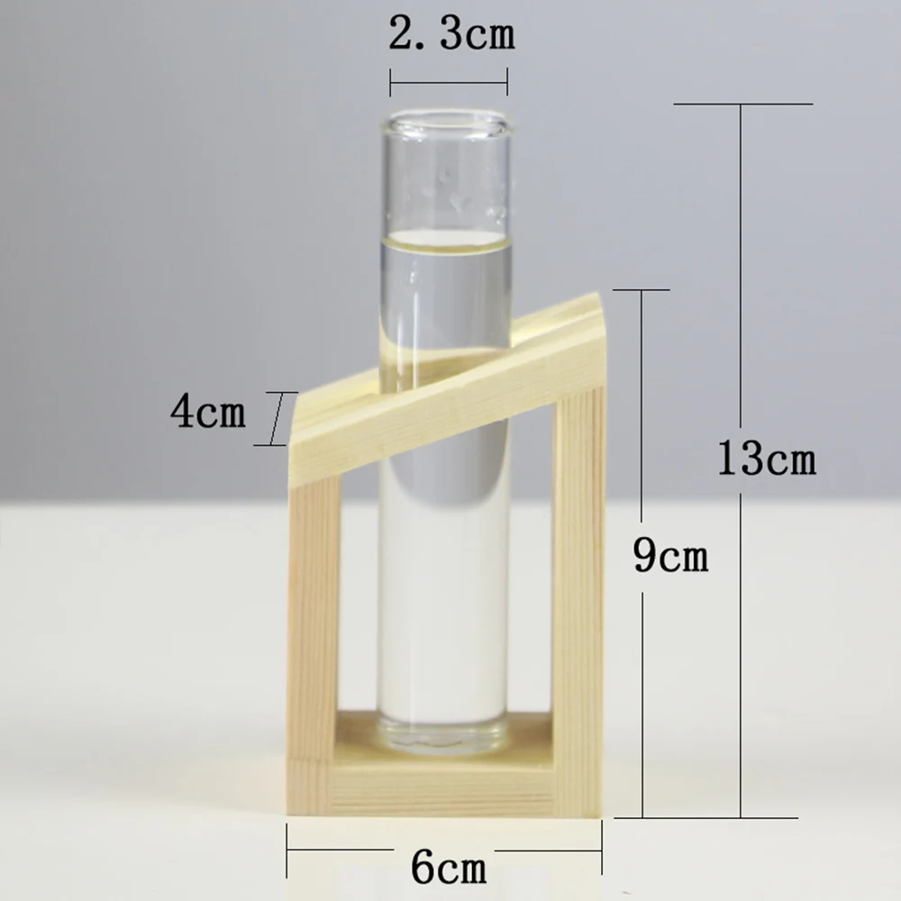 Terrarium Hydroponic Plant Vases Glass Vase Planter Vintage Flower Pot Tabletop Decoration Vase with Wooden Tray Home Decor 15