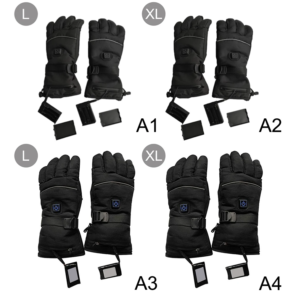

1 Pair Electric Heating Gloves Thermal Heated Gloves Five-Finger Winter Hand Warmer Ski Gloves For Men Women High Quality