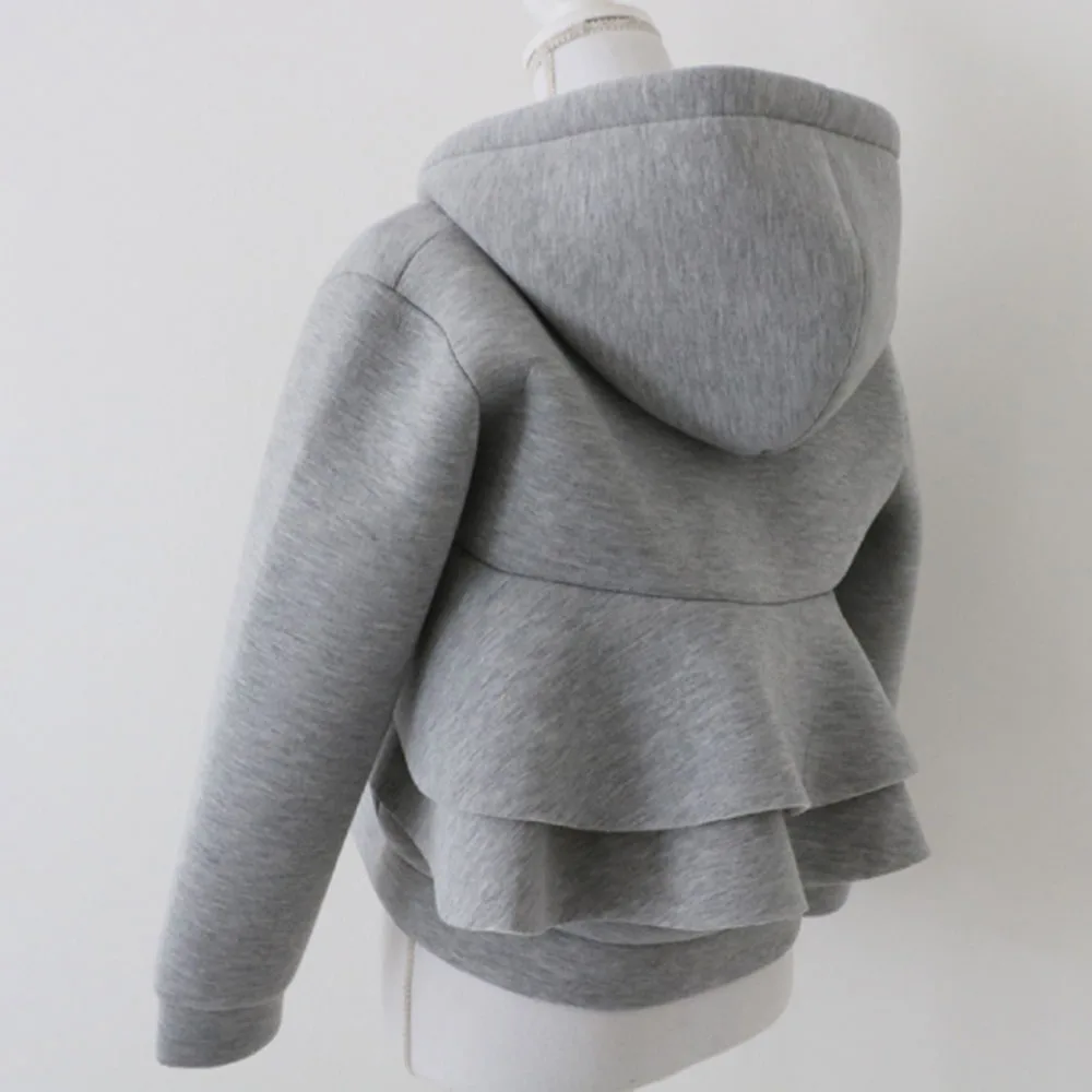Women Autumn Hoodie 2019 Korean Fashion Causal Plain Zipper Sweatshirts Pullovers Loose Falbala Thick Short Coat Outwear Black Women Autumn Hoodie 2019 Korean Fashion Causal Plain Zipper Sweatshirts Pullovers Loose Falbala Thick Short Coat Outwear Black