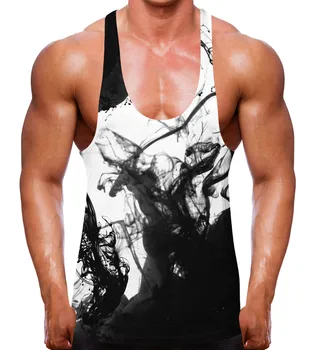 

ZOGAA Mens Tank Top Shirt Casual Printed Sleeveless Vest U Neck Bodybuilding Fitness Clothing for Men Tanks Top fitness clothing