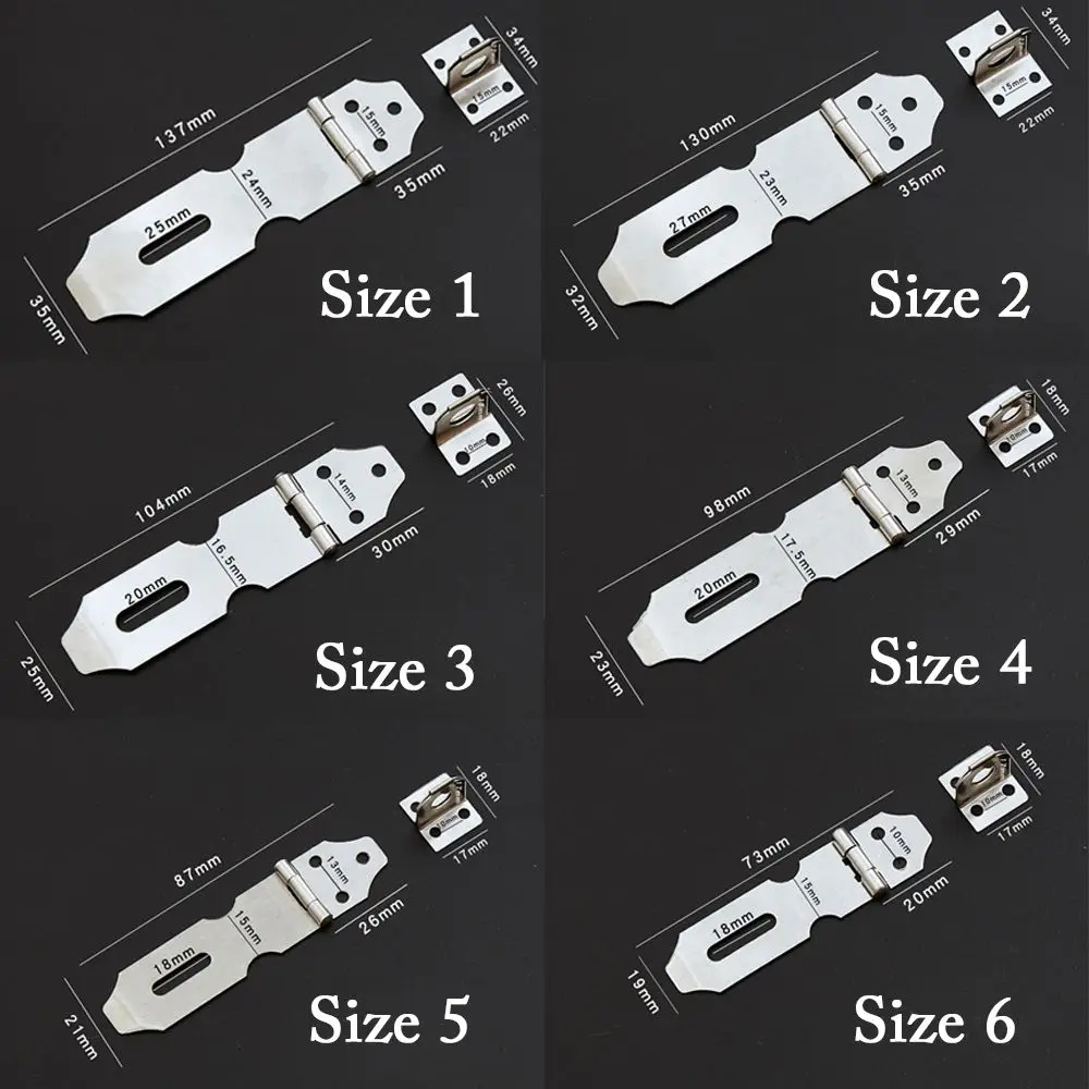 Stainless Steel Gate Door Lock Padlock Anti-Theft Hasp Latch
