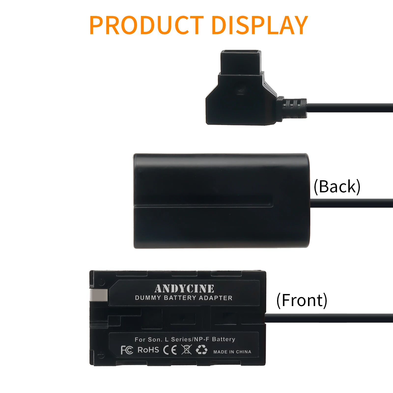 L-series para D-tap Adaptador de Alimentação para Monitor F970 para Dtap Andycine Sony Manequim Bateria F550 F570 Np-f Enrolado Cabo - Câmera np - Image 3