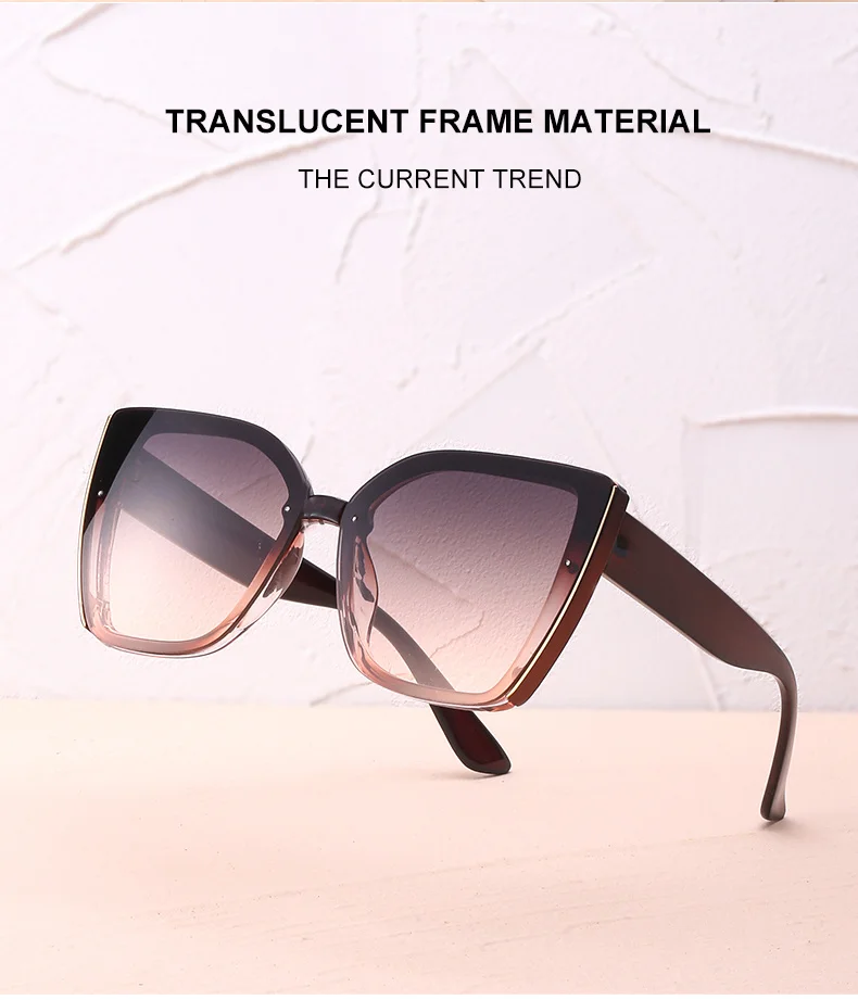 designer sunglasses Oversized Cat Eye Sunglasses Women 2022 Luxury Brand Fashion Large Frame Square Sun Glasses for Men Retro Trendy Cateye Eyewear reader sunglasses