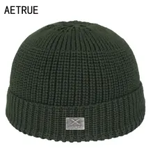 Модная кепка с черепом, Beaines, Зимняя Шапка-бини, мужские зимние шапки для мужчин, лыжная шапка с коротким черепом, женская вязаная шапка