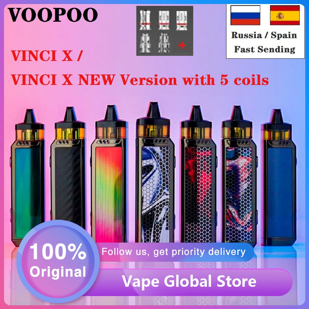 Горячая Распродажа 70 Вт набор VOOPOO VINCI X Pod с двойной системой катушки подходит для