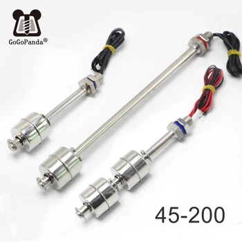 

M10*100MM Dual Ball Level Control Stainless Steel Water Level Sensor Liquid Float Switch 220V 1.5A 50W 45-120mm Normal Close