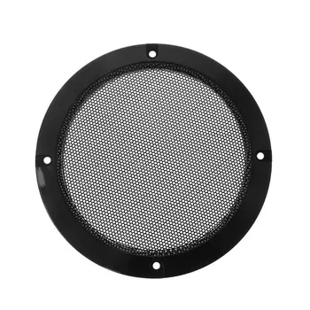 

2PCS Protective Speaker Cover Steel Mesh Grille Grills Decorative Circle DIY Accessories Black 270B