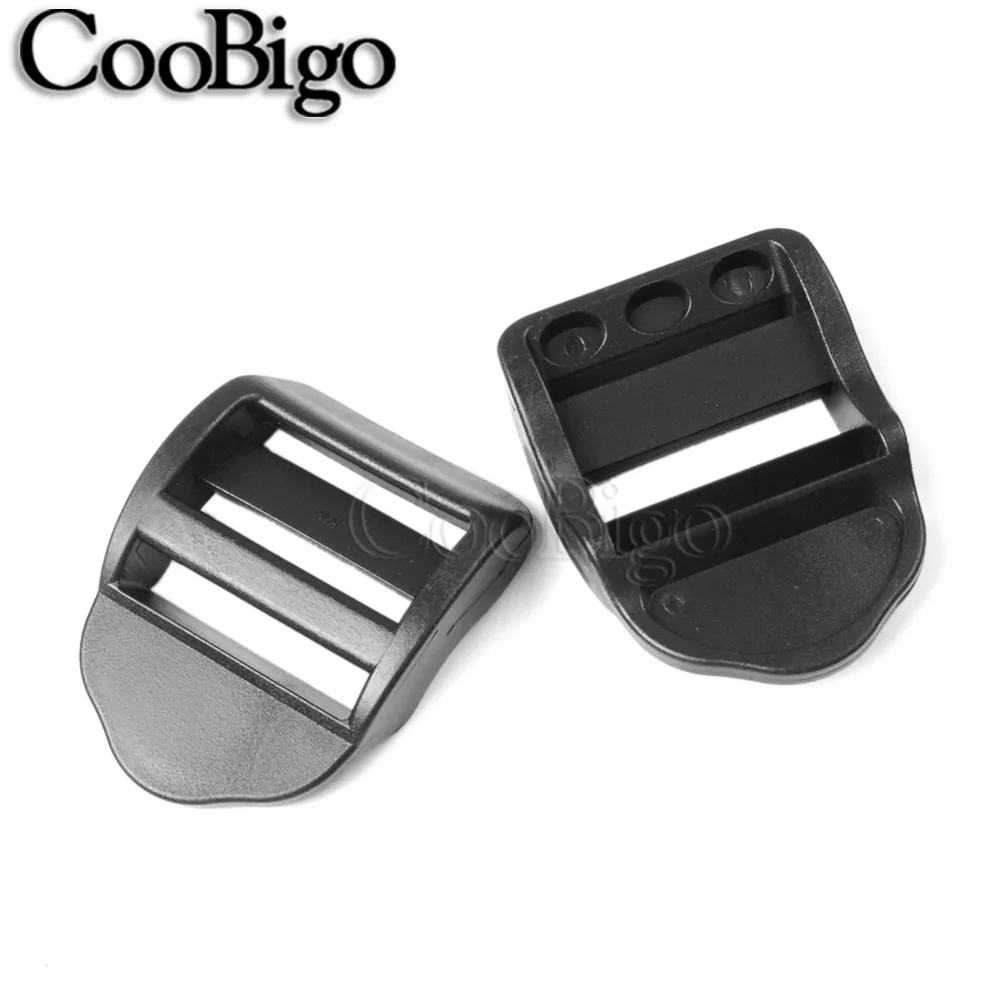 20mm 25mm 32mm 38mm Plastic Tri-Glider Ladder Lock Slider Buckles Webbing Adjuster Belt Fasteners for Backpack Strap Black