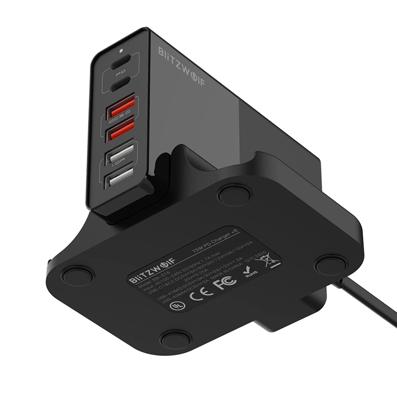 BlitzWolf BW-S16 75W Fast Charger 6-Port USB