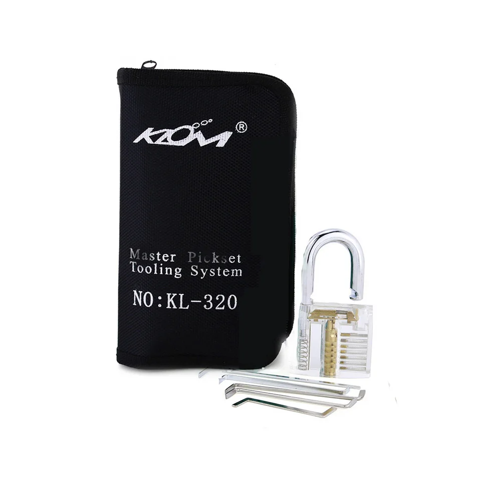 Tool with lock Klom 32 шт. инструменты для снятия блокировки ручные инструменты с 9 шт. прозрачный набор для открывания замков, профессиональная тренировка слесаря - Цвет: Tool with lock