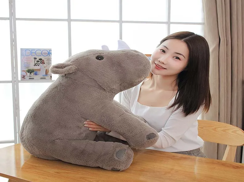 1 шт. 40/60 см мягкие милые носорога плюшевые подушки Kawaii Плюшевые игрушки для детей Детская Успокаивающая кукла Дети подарок для девочек