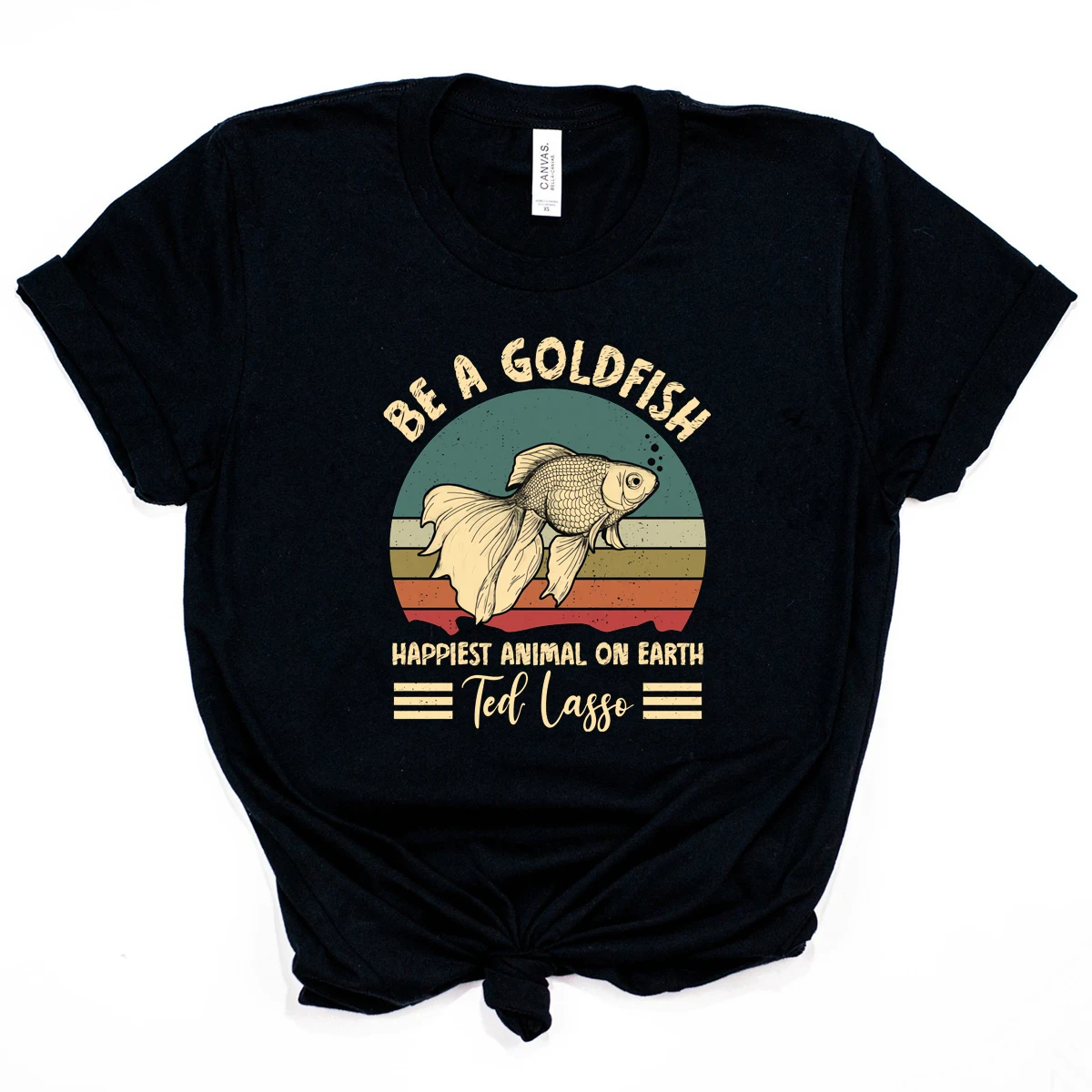 Ted Lasso T Shirt American Football Be A Goldfish Funny Joke Gift Women Tee Top 