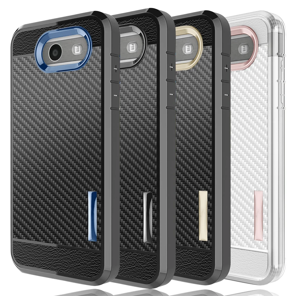 Phone Case for Samsung Galaxy J7 2017 Prime V J3 Emerge Soft TPU Silicone Rugged Bumper Carbon Cover | Мобильные телефоны и