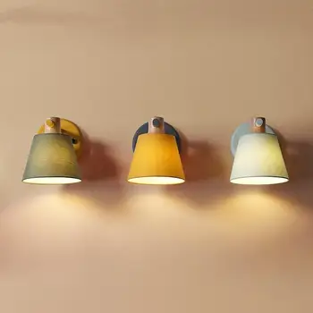 

Modern Wall Lamp Warm Bedroom Bedside Study Room Wall Lights for Home Bathroom Decor Macaron Candy Dining Room Light Fixture