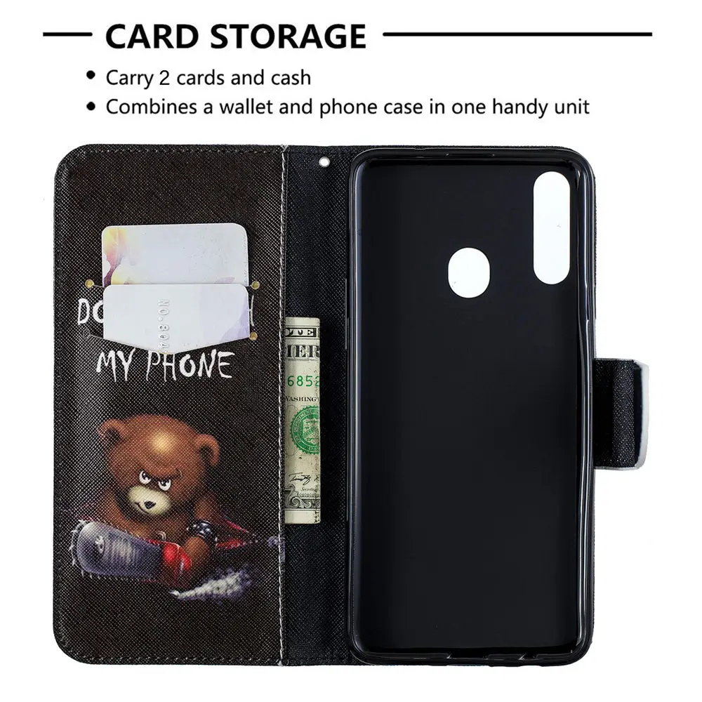 Мультфильм кожаный чехол на samsung A10 A20 A30 A40 A50 A70 A10e A20e A10s A20s A30s A40s A50s Чехол-книжка для телефона с кошельком и обложка книги
