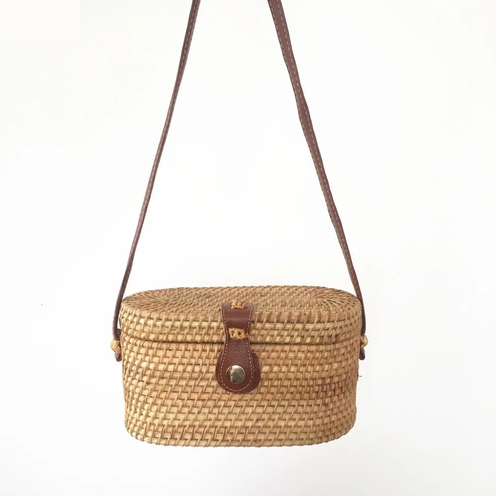 

Rattan Bags for Women 2019 Bali Island Beach Bags Fashion Famous Brands Designer Handmade Summer Crossbody Box Ladies Straw Bag