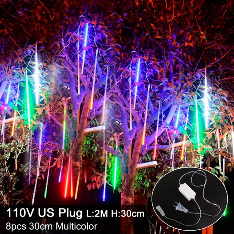 Multicolor LED 2 PATIMATE, Рождественская занавеска, светодиодная гирлянда, украшения для рождественской елки, рождественские украшения для дома, новогодняя - Цвет: Multicolor LED 2