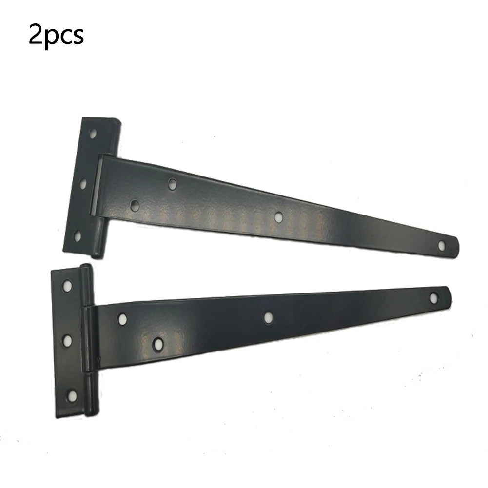 

2pcs/bag Practical Zinc Coating T Type Hinge Door Shed Replacement Home Heavy Duty Metal Connection Garage Tool Room