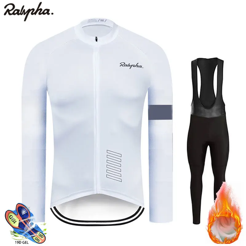 Raphaing Ropa Ciclismo Теплый Зимний теплый флисовый мужской костюм Джерси комбинезон Триатлон Одежда для велоспорта