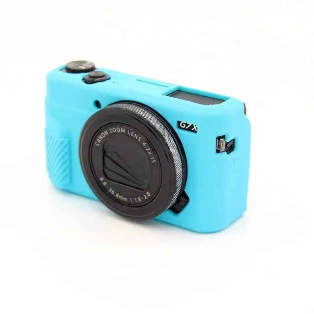 Blue Силиконовый чехол для камеры Canon G7XII G7X II G7X Mark 2 G7X III G7X3 G7X Mark 3 резиновый защитный чехол для камеры - Цвет: Blue