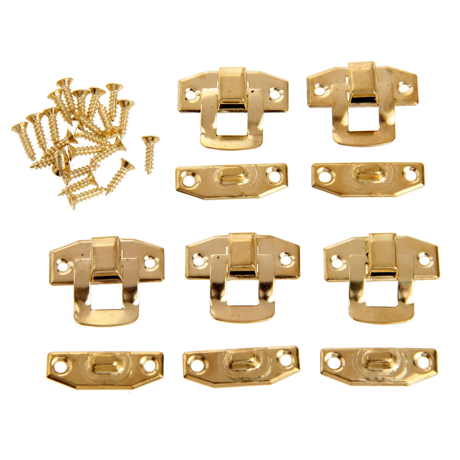 Box Latch Hasps Jewelry Chest Gift Wine Wooden Box Case Toggle Latch Suitcase Hasp Hook Clasp With Screws 10Pcs