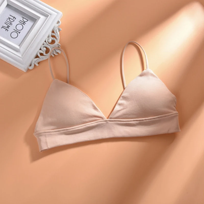 Summer Women Bra French Triangle Tube Top Sexy Seamless Bras Camisole Wireless Backless Lingerie Bralette