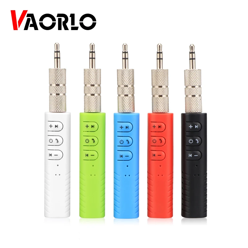 VAORLO Handsfree Bluetooth Car Kit Auto With Clip 3.5mm Jack AUX Wireless Music MP3 Audio Adapter Receiver For Headphone Speaker |