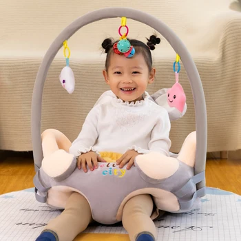 

Cute Baby Plush Chair Sofa Practical Cartoon Animal Infant Baby Support Seat Chair Plush Toy Gift for Learning Sit 45X48cm#37