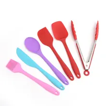 6 шт./компл. Кухня гаджеты силиконовые металлолом сливочное масло шпатели для торта силиконовая щеточка Еда зажим с антипригарным покрытием средство для украшения торта