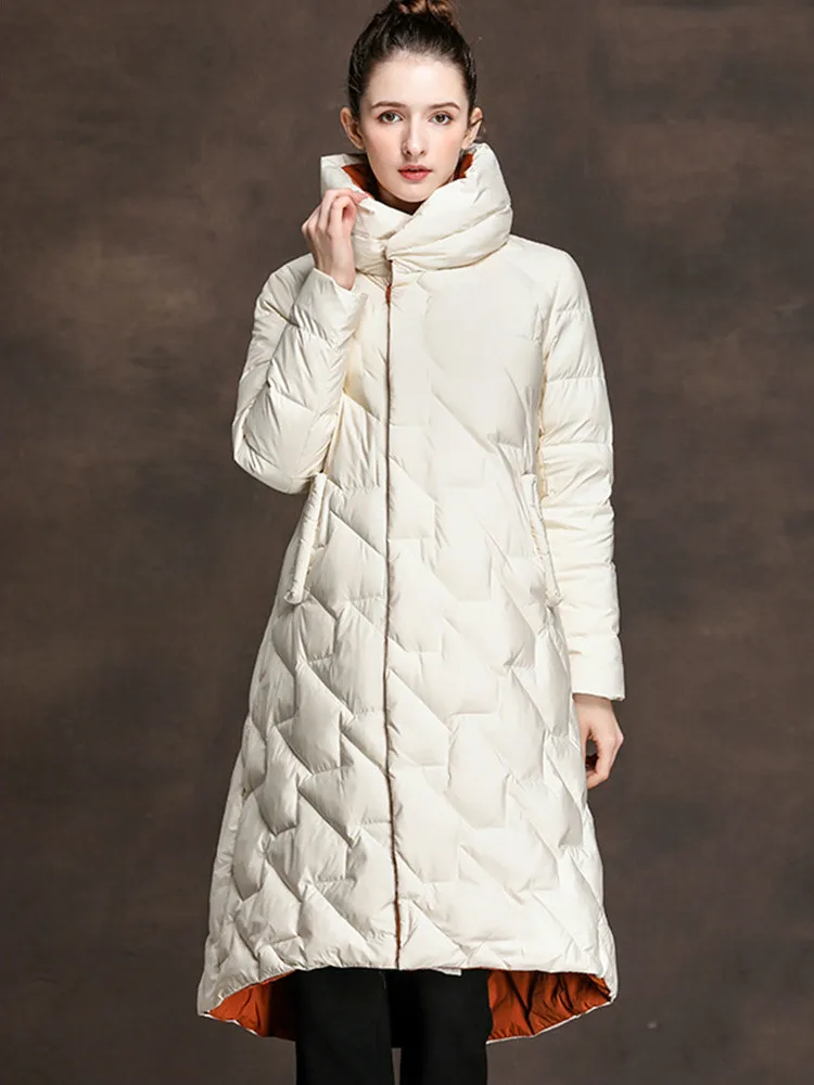 

Women's Down Jacket 90% Long Coat Autumn Winter White Duck Down Jacket Women 2020 Chamarras De Mujer YMY18036 KJ2939