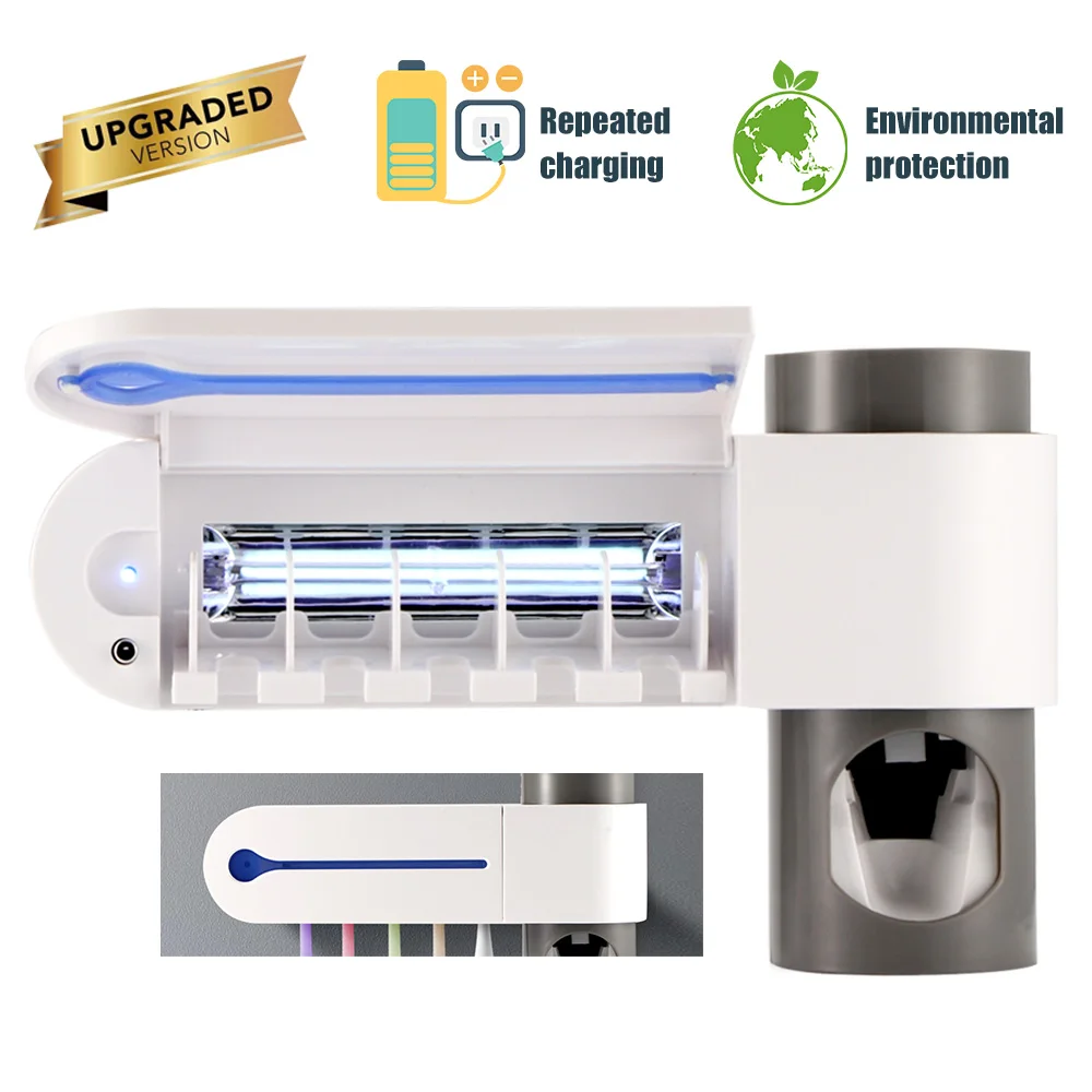 

Anti-Bacteria Ultraviolet Rays Disinfection Automatic Toothbrush Sterilizer Toothbrush Storage Bracket USB Charging