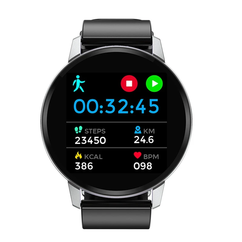 S01 Bluetooth Smart Watch Fashion Blood Pressure Oxygen Heart Rate Monitor Smartwatch For Android Ios Phone(Black + Silver)
